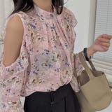 肩開き花柄ブラウス【韓国ファッション】 | Girly Doll | 詳細画像21 