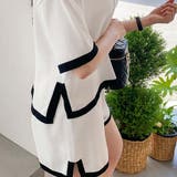 2点セット パイピングカラー半袖ニットトップス＆ショートパンツセットアップ【韓国… | Girly Doll | 詳細画像8 