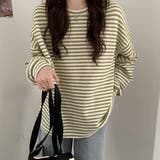 グリーン | ボーダーカットソー【韓国ファッション】【春夏新商品】 | Girly Doll