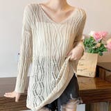 透かし編みニットプルオーバー【韓国ファッション】【春夏新商品】 | Girly Doll | 詳細画像5 