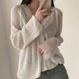 オフホワイト | サマーニットカーディガン【韓国ファッション】【春夏新商品】 | Girly Doll