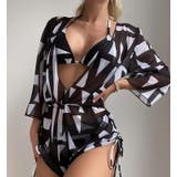 ブラック*ホワイト | 水着3点セット シアーサロペット&ビキニ【韓国ファッション】 | Girly Doll