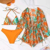 水着3点セット シアーサロペット&ビキニ【韓国ファッション】 | Girly Doll | 詳細画像4