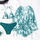 水着3点セット シアーサロペット&ビキニ【韓国ファッション】 | Girly Doll | 詳細画像5