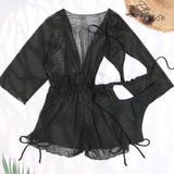 水着3点セット シアーサロペット&ビキニ【韓国ファッション】 | Girly Doll | 詳細画像6