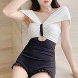 ホワイト | ワンピースオールインワン水着【韓国ファッション】 | Doula Doula