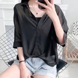 ブラック | シャツ【韓国ファッション】 | Girly Doll