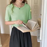 グリーン | ニット・セーター【韓国ファッション】 | Girly Doll