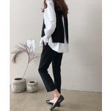 レイヤードが楽しめる！ニットベスト・ブラウス2枚セット【韓国ファッション】 | Girly Doll | 詳細画像9 