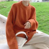 クルーネックリブオーバーニット【韓国ファッション】 | Girly Doll | 詳細画像2