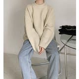 クルーネックリブオーバーニット【韓国ファッション】 | Girly Doll | 詳細画像5