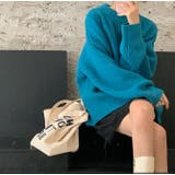 クルーネックリブオーバーニット【韓国ファッション】 | Girly Doll | 詳細画像7