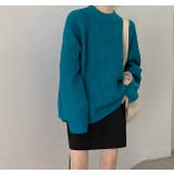 クルーネックリブオーバーニット【韓国ファッション】 | Girly Doll | 詳細画像8