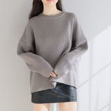 クルーネックリブオーバーニット【韓国ファッション】 | Girly Doll | 詳細画像17