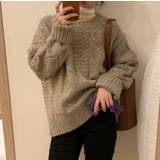 ケーブルオーバーニット【韓国ファッション】 | Girly Doll | 詳細画像3 