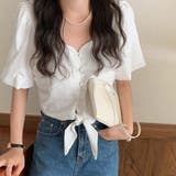 スカラップクロップド丈ブラウス【韓国ファッション】 | Doula Doula | 詳細画像6 