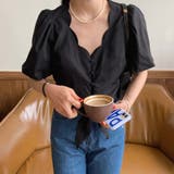 スカラップクロップド丈ブラウス【韓国ファッション】 | Doula Doula | 詳細画像10 