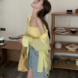 シアーシャツ＋キャミソール 2枚セット【韓国ファッション】 | Doula Doula | 詳細画像5 