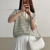 襟付きチェックニットポロシャツ【韓国ファッション】 | Doula Doula | 詳細画像8 