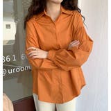 オレンジ | オーバーサイズカラーシャツ【韓国ファッション】 | Girly Doll