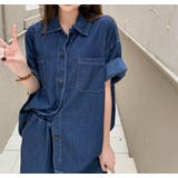 デニムシャツ+ショートパンツ セットアップ【韓国ファッション】 | Girly Doll | 詳細画像5