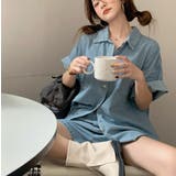 デニムシャツ+ショートパンツ セットアップ【韓国ファッション】 | Girly Doll | 詳細画像8