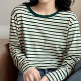 ボーダー長袖Ｔシャツ【韓国ファッション】【春夏新商品】 | Doula Doula | 詳細画像2 