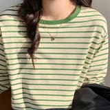 ボーダー長袖Ｔシャツ【韓国ファッション】【春夏新商品】 | Doula Doula | 詳細画像5 