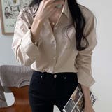 モカ | カラーシャツブラウス【韓国ファッション】【春夏新商品】 | Girly Doll