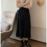 ブラック | ワッシャーマキシスカート【韓国ファッション】【春夏新商品】 | Girly Doll