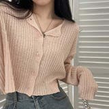 ピンク | リブカーディガン【韓国ファッション】【春夏新商品】 | Girly Doll