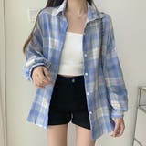 オーバーサイズ チェックシャツ【韓国ファッション】【春夏新商品】 | Doula Doula | 詳細画像2 