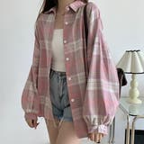 オーバーサイズ チェックシャツ【韓国ファッション】【春夏新商品】 | Doula Doula | 詳細画像4 