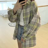 オーバーサイズ チェックシャツ【韓国ファッション】【春夏新商品】 | Doula Doula | 詳細画像5 