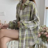オーバーサイズ チェックシャツ【韓国ファッション】【春夏新商品】 | Doula Doula | 詳細画像6 