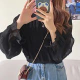 シャーリングシアーブラウス【韓国ファッション】【春夏新商品】 | Doula Doula | 詳細画像5 