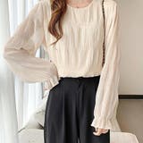 シャーリングシアーブラウス【韓国ファッション】【春夏新商品】 | Doula Doula | 詳細画像6 