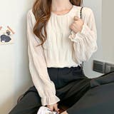 シャーリングシアーブラウス【韓国ファッション】【春夏新商品】 | Doula Doula | 詳細画像8 