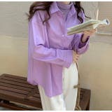 パープル | オーバーサイズシャツ【韓国ファッション】 | Doula Doula