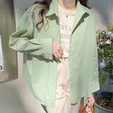 グリーン | オーバーサイズシャツ【韓国ファッション】 | Doula Doula