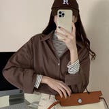 ブラウン | オーバーサイズシャツ【韓国ファッション】 | Doula Doula