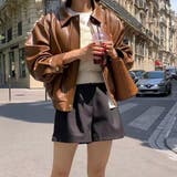 ブラウン | フェイクレザージャケット【韓国ファッション】 | Girly Doll