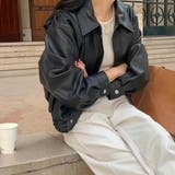 ブラック | フェイクレザージャケット【韓国ファッション】 | Girly Doll