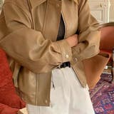 モカ | フェイクレザージャケット【韓国ファッション】 | Girly Doll