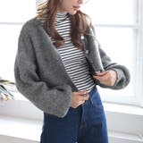 ショート丈ボリュームニットカーディガン | Girly Doll | 詳細画像3 