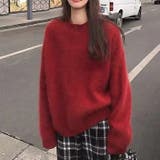 レッド | ニット・セーター【韓国ファッション】 | Girly Doll