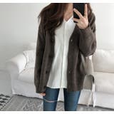 ブラウン | ゆったりサイズカーディガン【韓国ファッション】 | Girly Doll