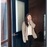 キャメル | ゆったりサイズカーディガン【韓国ファッション】 | Girly Doll