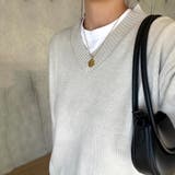 オーバーサイズVネックニット・セーター【韓国ファッション】 | Girly Doll | 詳細画像9 