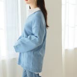 オーバーサイズVネックニット・セーター【韓国ファッション】 | Girly Doll | 詳細画像13 